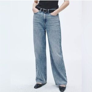 rag & bone Mid Rise Logan Audrey Jeans with Wide Leg Design 27